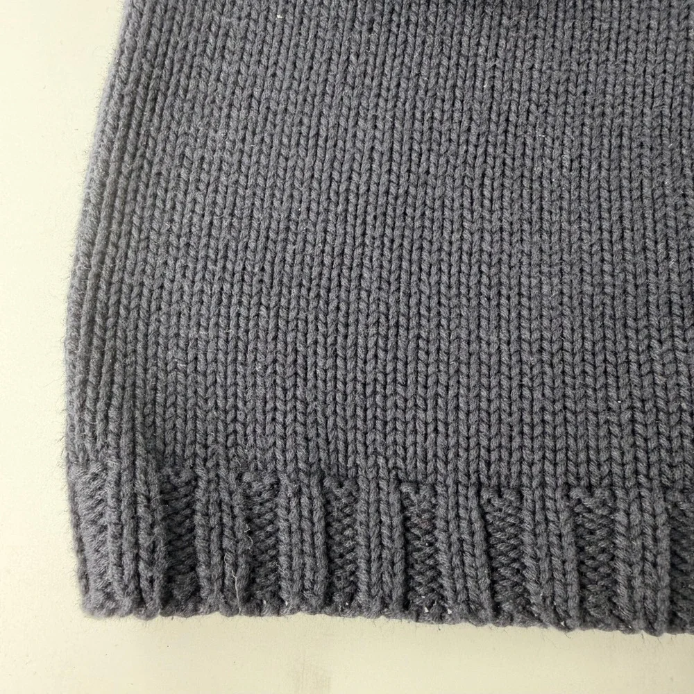 Molly Goggles New York Yankees Handknit Cotton Sweater Navy Blue Women Size 10